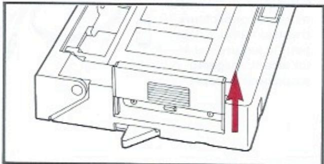 JVC GR-45 - Mise en place de la pile dans l'adaptateur de cassette - 1