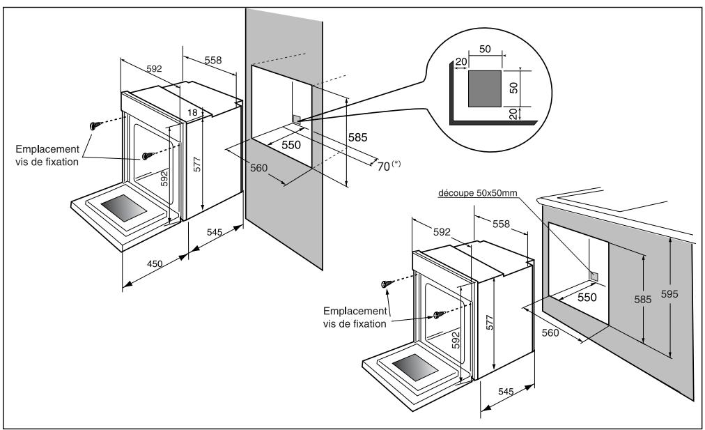 BRANDT FC222MN1 - Dimensions for installation use - 1