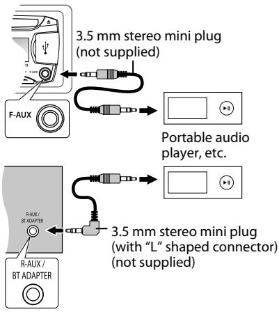 JVC KD-R431 - Playing an external component from Front/Rear AUX - 1