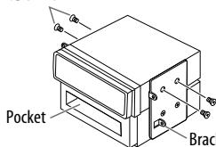 JVC KD-R461 - When installing without the mounting sleeve - 2