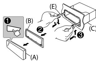 JVC KD-R461 - How to remove the unit - 1