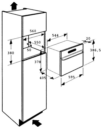 BRANDT FV260XT1 - 蒸汽炉的有效尺寸 - 1