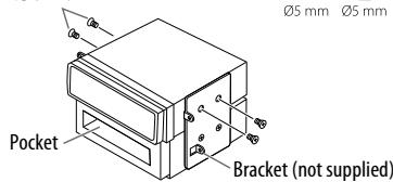 JVC KD-R462 - When installing without the mounting sleeve - 2