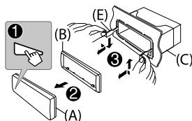 JVC KD-X130 - When installing without the mounting sleeve - 2