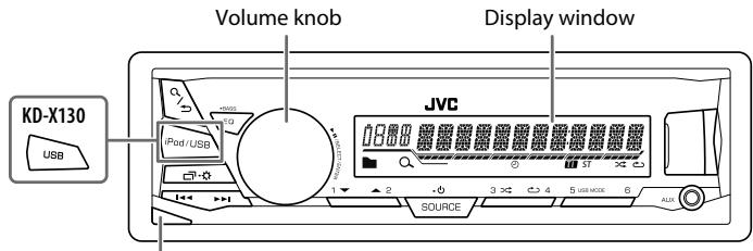 JVC KD-X130 - Faceplate - 1