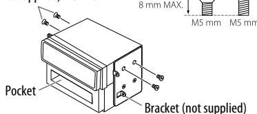 JVC KD-X320BT - When installing without the mounting sleeve - 1