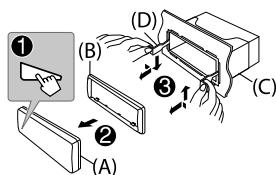 JVC KD-X330BT - How to remove the unit - 1