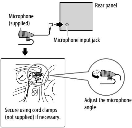JVC KD-X330BT - Connect the microphone - 1
