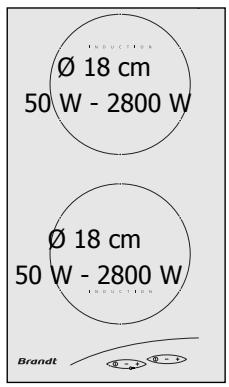 Ø 18 cm 50 W - 2800 W Ø 18 cm 50 W - 2800 W Brandt
