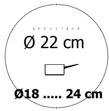 INDUCTION Ø 22 cm Ø18 ..... 24 cm