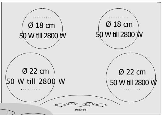 Ø 18 cm 50 W till 2800 W Ø 18 cm 50 W till 2800 W Ø 22 cm 50 W till 2800 W Ø 22 cm 50 W till 2800 W Brandt
