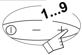 1...9 ① - +