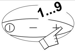 1...9 ① - +