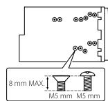 JVC KW-R920BT - When installing without the mounting sleeve - 1