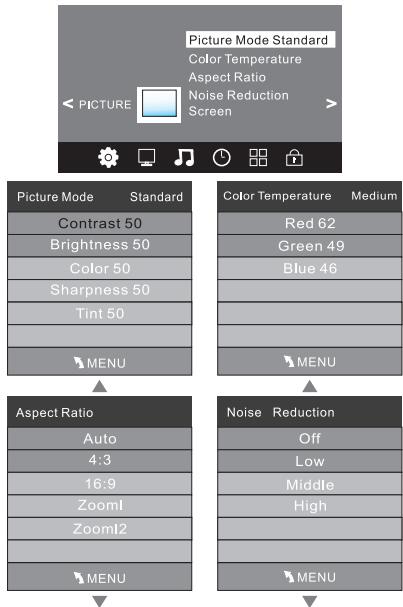 JVC LT-24HD7WU - 2.PICTURE MENU - 1