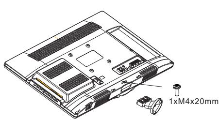 JVC LT-24HD7WU - Cómo instalar la base del teovisor NOTA: - 1