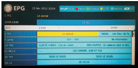 JVC LT-24HD7WU - Menu EPG (Guía electrónica de programas) - 1