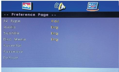 JVC LT-24HD7WU - Page des préférences - 1