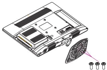JVC LT-24HD7WU - Cómo instalar la base del teovisor NOTA: - 2