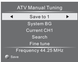 JVC LT28HA52U - 3) Syntonisation ATV manuelle : - 1