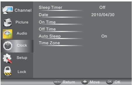 JVC LT28HA52U - MENU horloge - 1