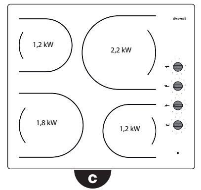 1,2 kW 2,2 kW 1,8 kW 1,2 kW Breadt C