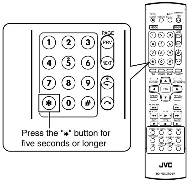 JVC SR-HD2500EU - Turning on the mode lock - 1