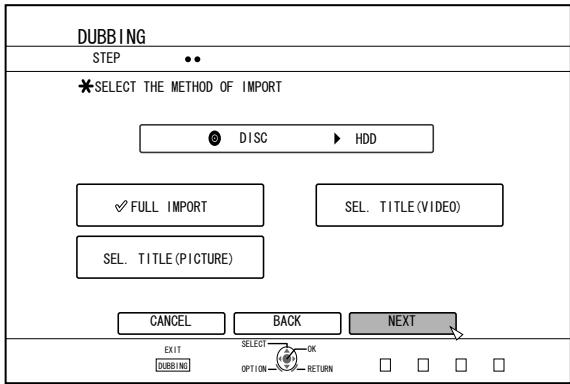 JVC SR-HD2500EU - Select "NEXT", and press the [OK] button - 1