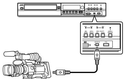 JVC SR-HD2500EU - Connect the device (camera, etc.) to this unit using an i.LINK cable - 1
