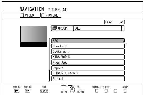 JVC SR-HD2500EU - - Switching between thumbnail and list displays - 2