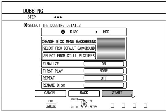 JVC SR-HD2500EU - Select "START", and press the [OK] button - 1