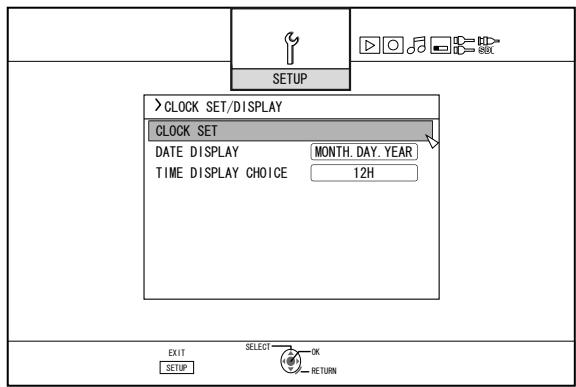 JVC SR-HD2500EU - Setting the date/time - 3