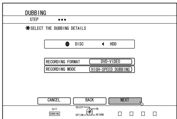 JVC SR-HD2500EU - Select "NEXT", and press the [OK] button - 1