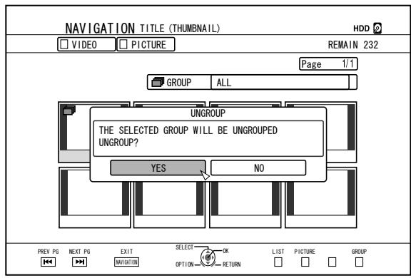 JVC SR-HD2500EU - Select "YES", and press the [OK] button - 1