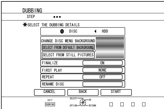JVC SR-HD2500EU - Select a background image for the disc menu - 1