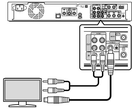 JVC SR-HD2500EU - Connecting using an S-video cable - 1
