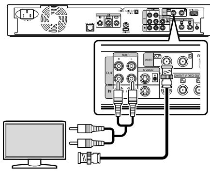 JVC SR-HD2500EU - Connecting using a video cable - 1