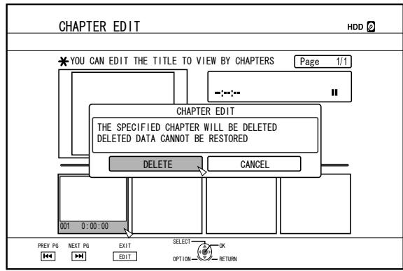 JVC SR-HD2500EU - - Deleting a video chapter - 1