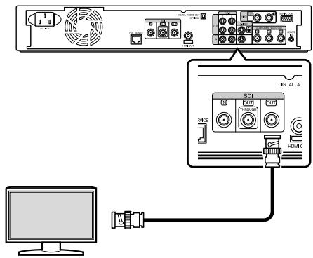 JVC SR-HD2500EU - Connecting using an SDI cable (BNC) - 1