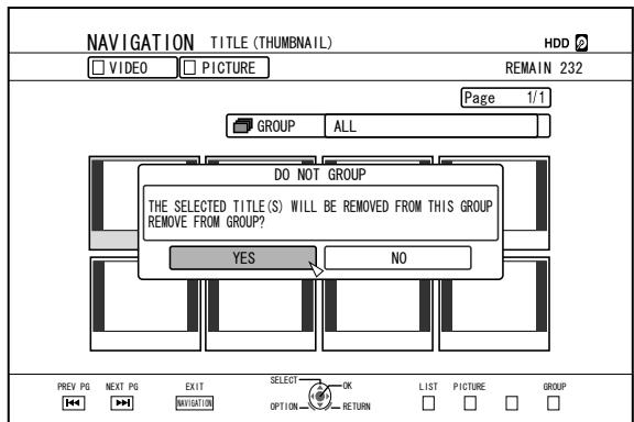 JVC SR-HD2500EU - Select "YES", and press the [OK] button - 1