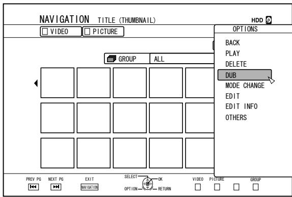 JVC SR-HD2500EU - Select the still images to dub, and press the [OPTION] button - 1