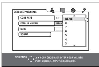 JVC XV-N316 - Appuyer sur ENTER pour faire apparaitre le menu déroulant. - 1