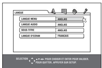JVC XV-N316 - A propos de l'affichage des préférences - 1