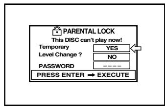 JVC XV-S302 - Parental Lock [PARENTAL LOCK] tijdelijk opheffen - 2