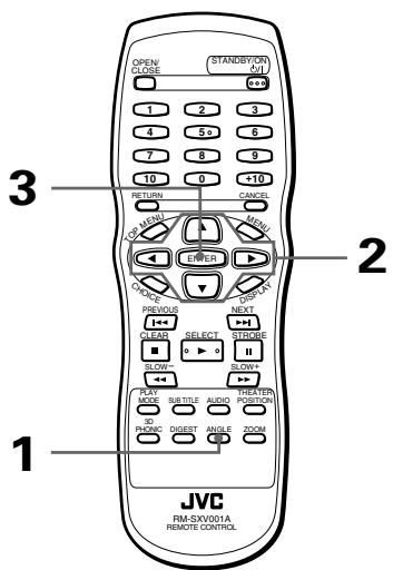 JVC XV-S302 - Een camerahoek selecterenuit de lijst [ANGLE] - 2