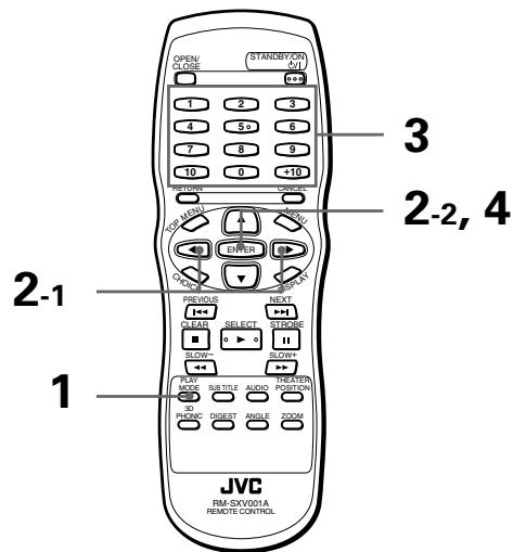 JVC XV-S302 - Pour repérer une position dans le titre ou la plage courants [RECH.TEMS] - 2