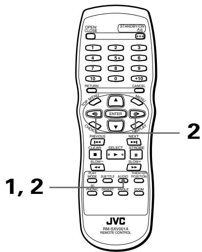 JVC XV-S302 - De audiotaal of het geluid veranderen [AUDIO] - 2