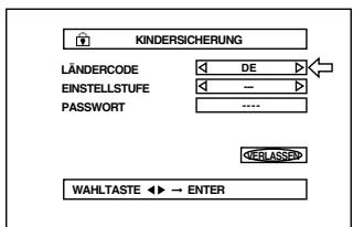 JVC XV-S302 - Voreinstellen der Kindersicherung [KINDERSICHERUNG] - 3