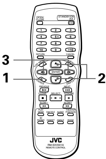 JVC XV-S302 - Ändern von Grundeinstellungen - 1
