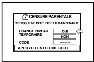 JVC XV-S302 - Pour lever temporairement la [CENSURE PARENTALE] - 2